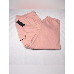 Velocity Blush Pink Joggers 2X NWT Brushed Terry Cargo‎ Pocket